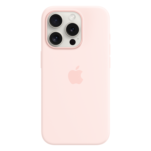 Husa iPhone 15 Pro Silicone Case MagSafe Light Pink