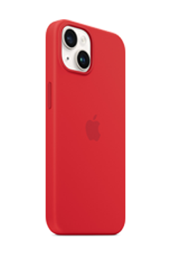 iPhone 14 Plus Silicone Case MagSafe RED