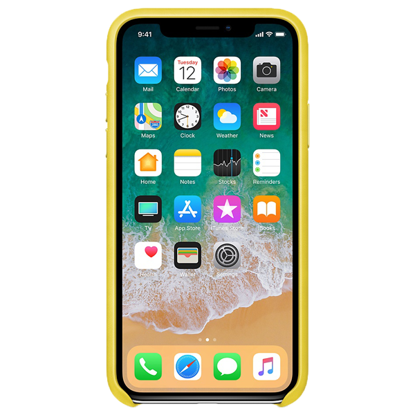 Apple iPhone X Leather Case Spring Yellow MRGJ2ZMA