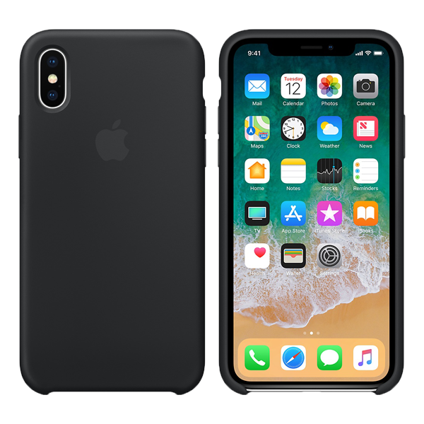 Apple iPhone X Silicone Case - Black