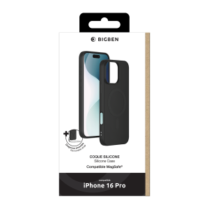 BigBen husa silicon MagSafe iPhone 16 Pro Black