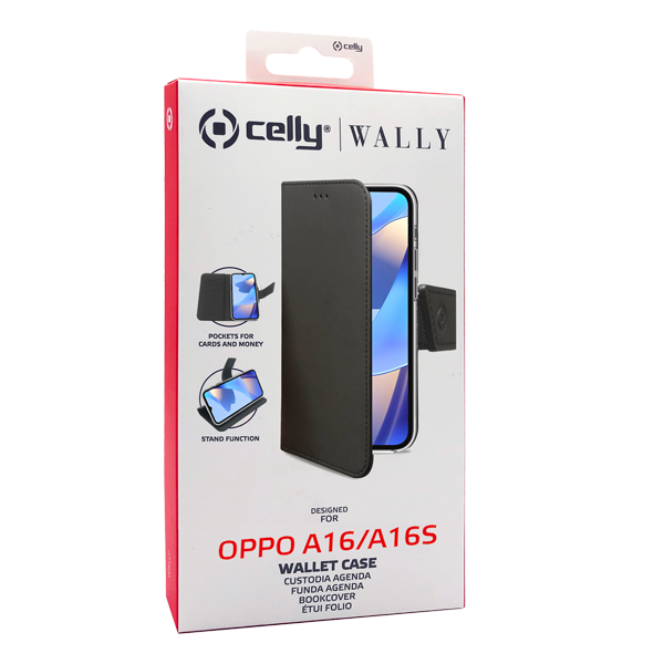 Celly husa Wally Oppo A16 Black