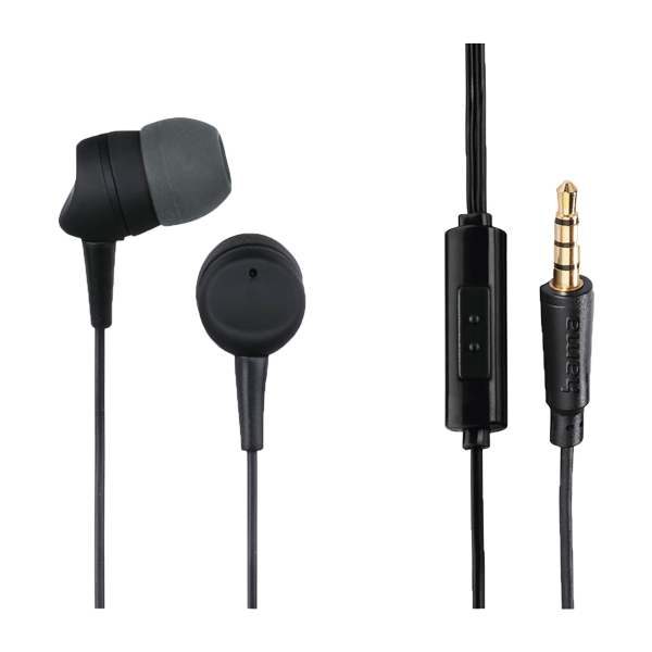 Hama casti Kooky in-ear jack 3.5mm Black