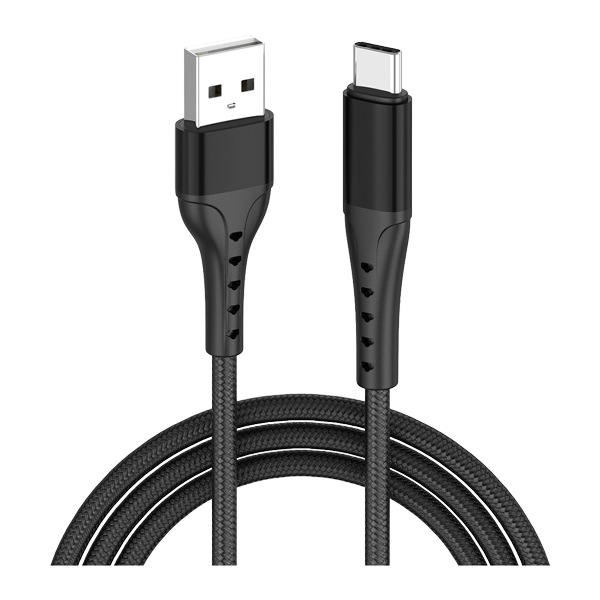 Lemontti cablu Aluminium FC USB-A to Type-C 1.5m Black