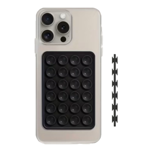 Lemontti suport cu ventuze duo pentru telefon Black