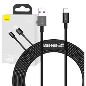 Baseus cablu 66W USB to Type-C alb 2m CATYS-A01 Black