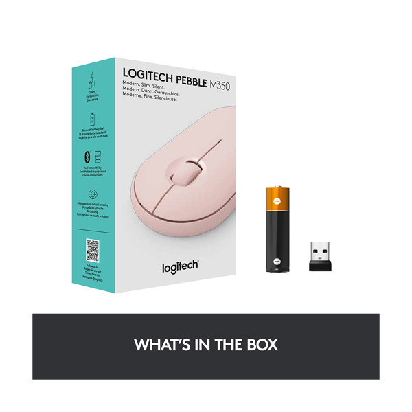 Mouse Logitech Pebble M350 wireless Rose