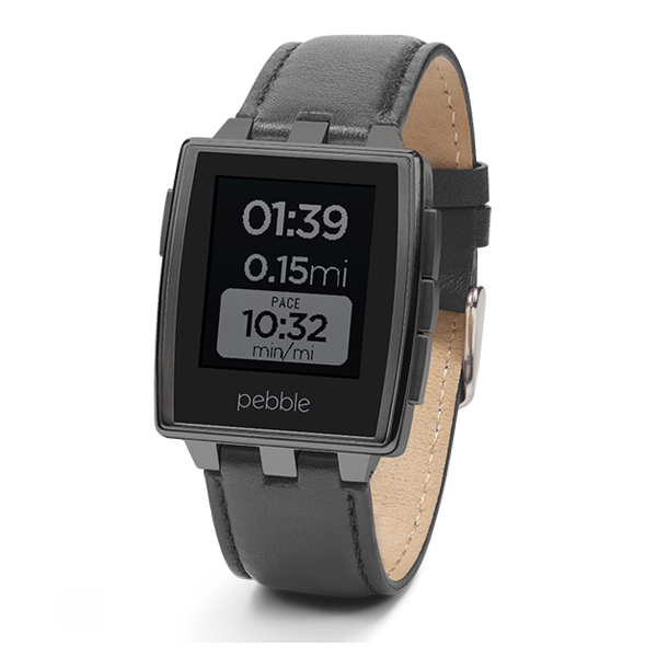 Pebble Steel Smart Watch Matte Black