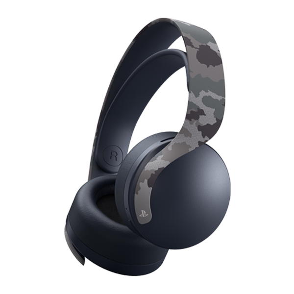Casti fara fir cu microfon PULSE 3D PS5 Grey Camouflage