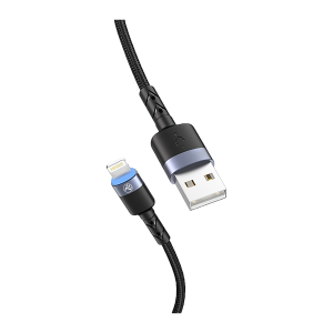 Tellur cablu USB-A to Lightning LED 2A 2m Black