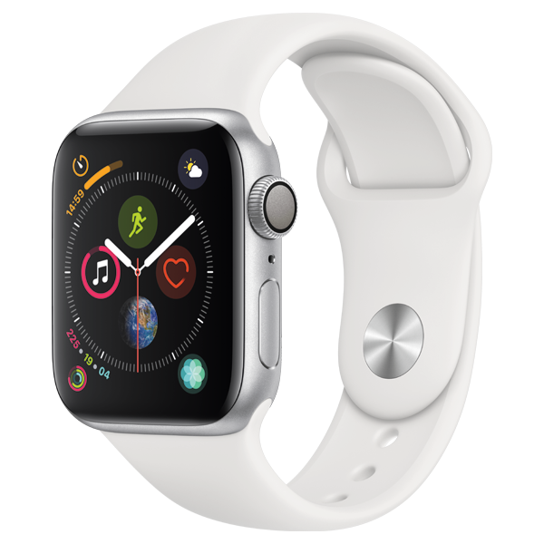Apple Watch S4 GPS 40mm Silver White Sport Band MU642WB ...