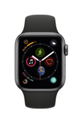apple watch s4 gps 44mm space grey black sport band mu6d2wb