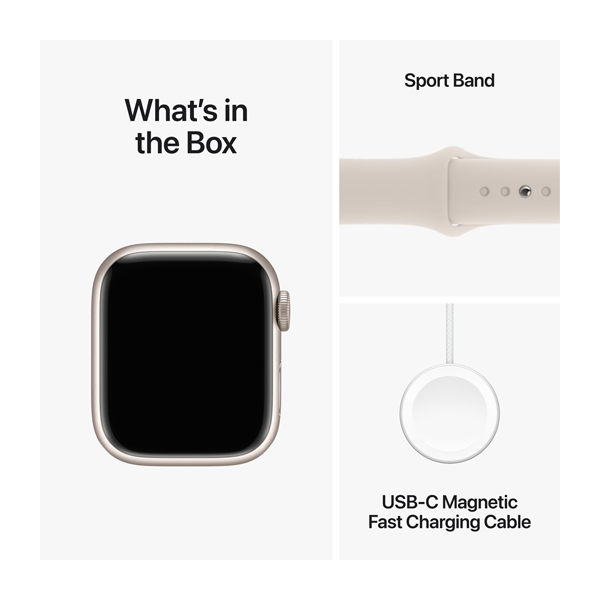 Apple Watch S9 Cellular 45mm Starlight Alum Starlight Sport ML