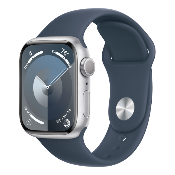 Apple Watch S9 Cellular 45mm Silver Alum Storm Blue Sport ML