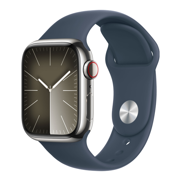 Apple Watch S9 Cellular 45mm Silver Alum Storm Blue Sport SM