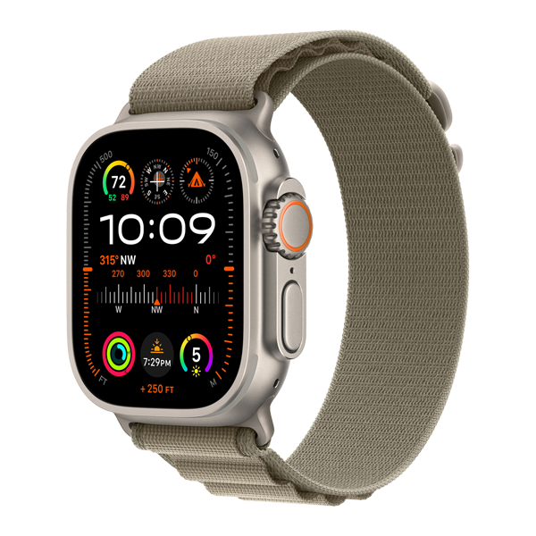Apple Watch Ultra 2 Cellular 49mm Titan Olive Alpine Loop M
