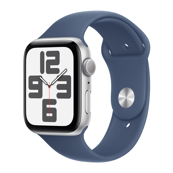 Apple Watch SE GPS 44mm Silver Alu w Denim Band M-L