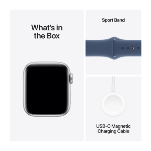 Apple Watch SE GPS 40mm Silver Alu w Denim Band M L