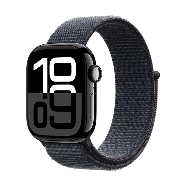 Apple Watch 10 GPS 46mm Jet Black Alu w Ink Sport Loop