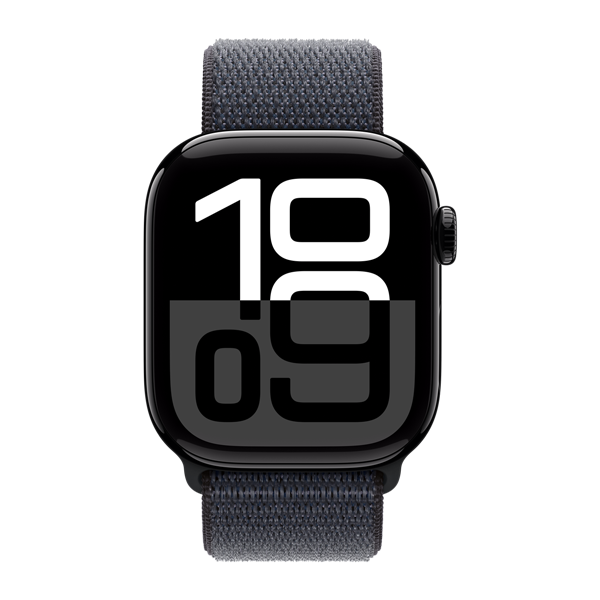 Apple Watch 10 GPS 46mm Jet Black Alu w Ink Sport Loop