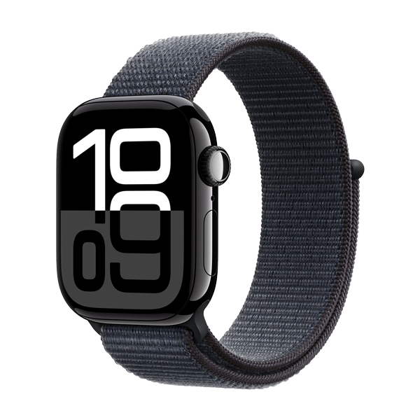 Apple Watch 10 Cell 46mm Jet Black Alu w Ink Sport Loop