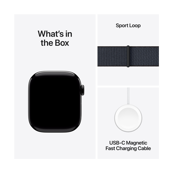 Apple Watch 10 Cell 46mm Jet Black Alu w Ink Sport Loop