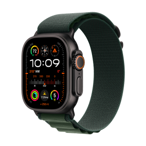 Apple Watch Ultra2 49mm Black w Green Alpine Loop L