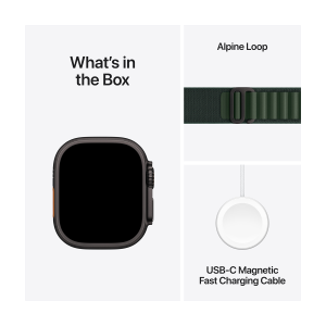 Apple Watch Ultra2 49mm Black w Green Alpine Loop L