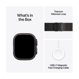 Apple Watch Ultra 2 49mm Black w Black Titan Milanese Loop L
