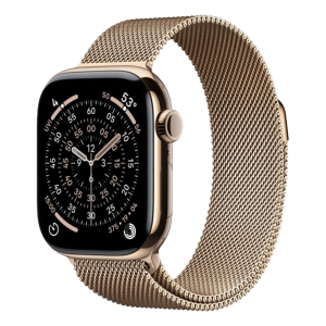 Apple Watch 11 Cell 46mm Gold Titan Milanes Loop M-L