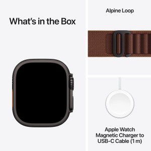 Apple Watch Ultra4 49mm Black Titan Burg Alpine Lp L MJC24QP