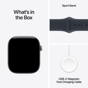 Apple Watch12 Cell 46mm SpaceGrey Alu NavyBlue Sp ML MJG74ET