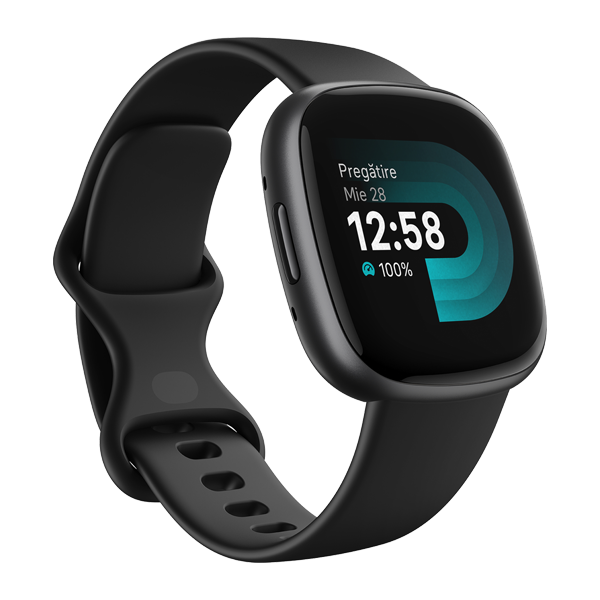 Fitbit Versa 4 Black Graphite Aluminum