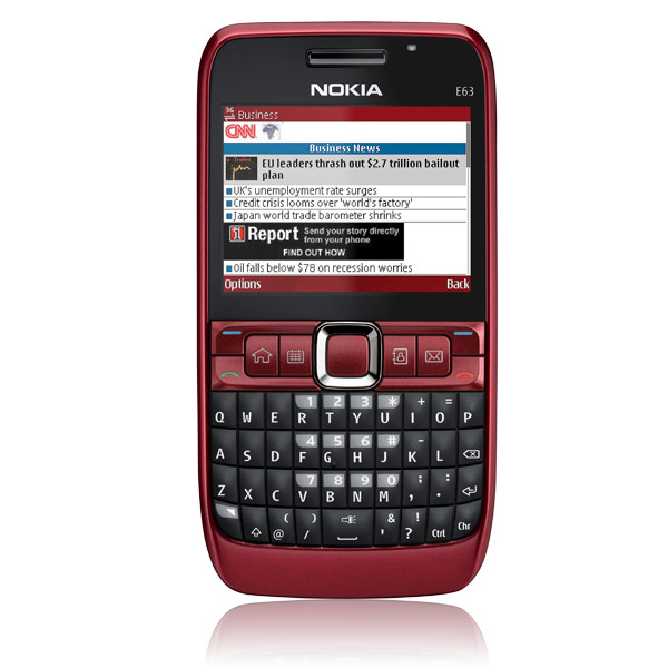Nokia E63 red