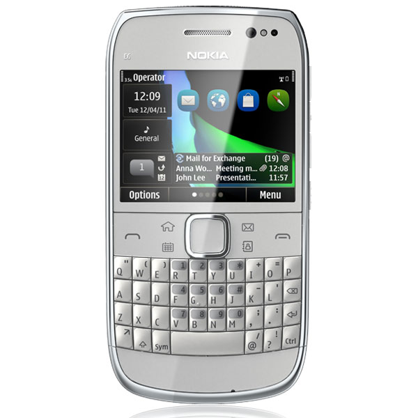 Nokia E6 silver