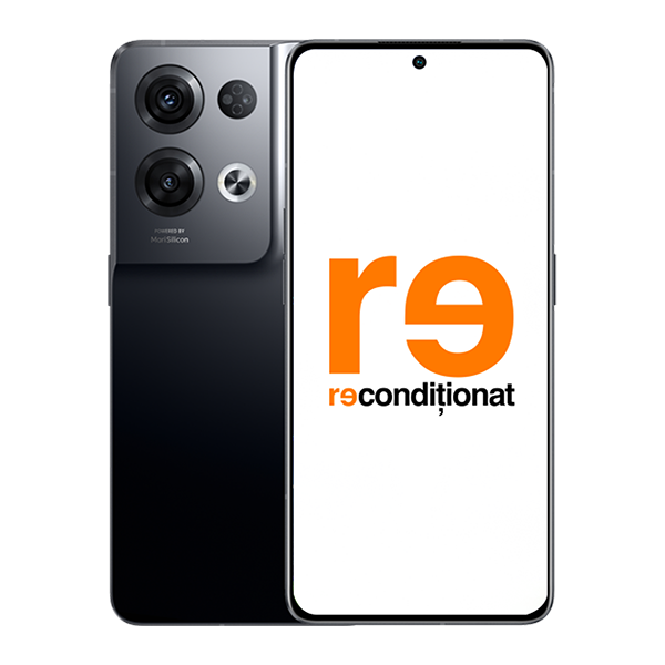 OPPO Reno8 Pro 5G 256GB Dual SIM Glazed Black Reconditionat