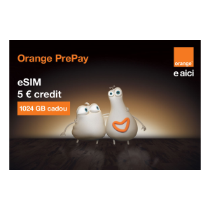 Cartela SIM Orange PrePay 5 Euro credit