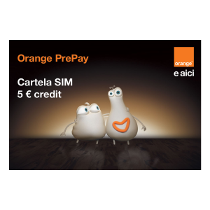 Cartela SIM Orange PrePay 5 Euro credit