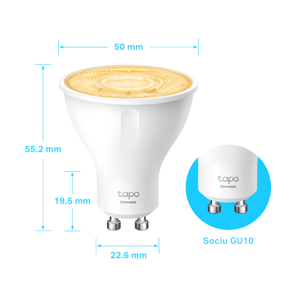 Bec LED inteligent WiFi TP Link Tapo L610 lumina naturala